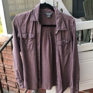Natural Reflections  Mauve button down shirt